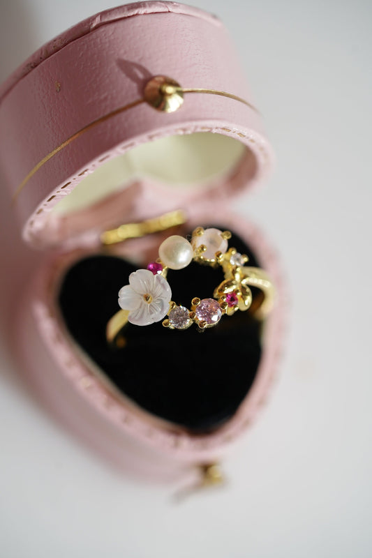 Alice in Wonderland Inpired Ring -Magnolia flower Ring-Flower Ring-Anime Styles Ring -925 Sterling Silver Ring