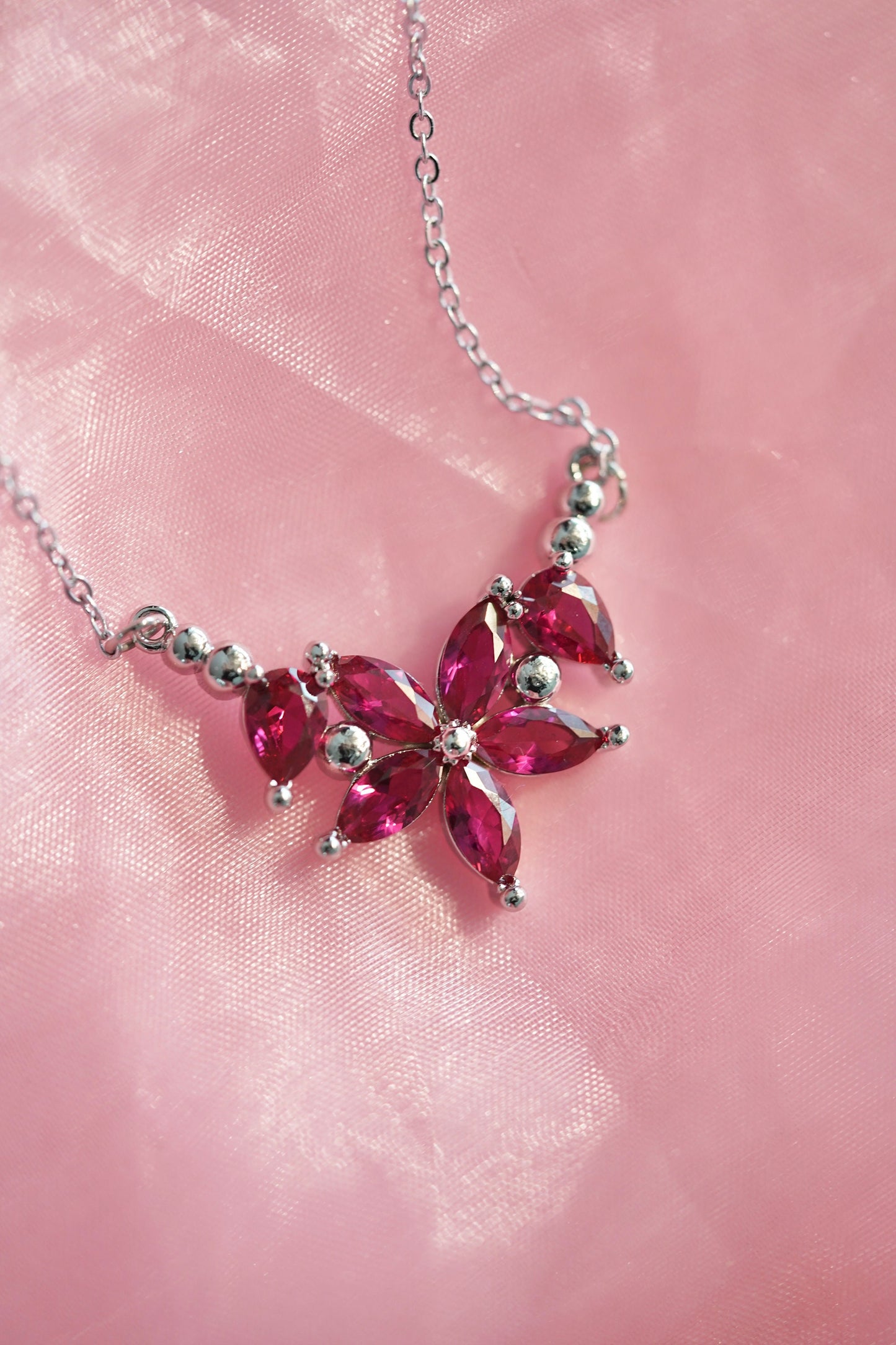 Dracualara Necklace-Pink Flower Necklace -BLOSSOM Necklace