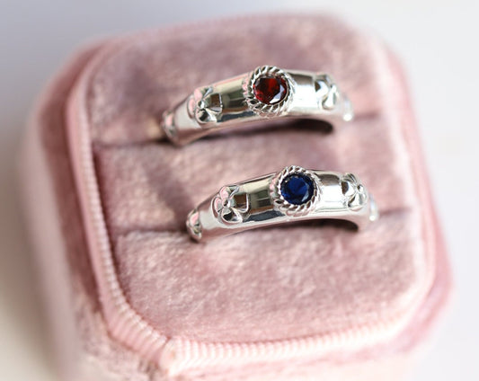 Howl's Moving Castle Ring, Calsifer, Couple Ring Set, Cosplay Rings, Cosplay Accessory, Anime Rings, Howl Rings Set, Sophie Ring