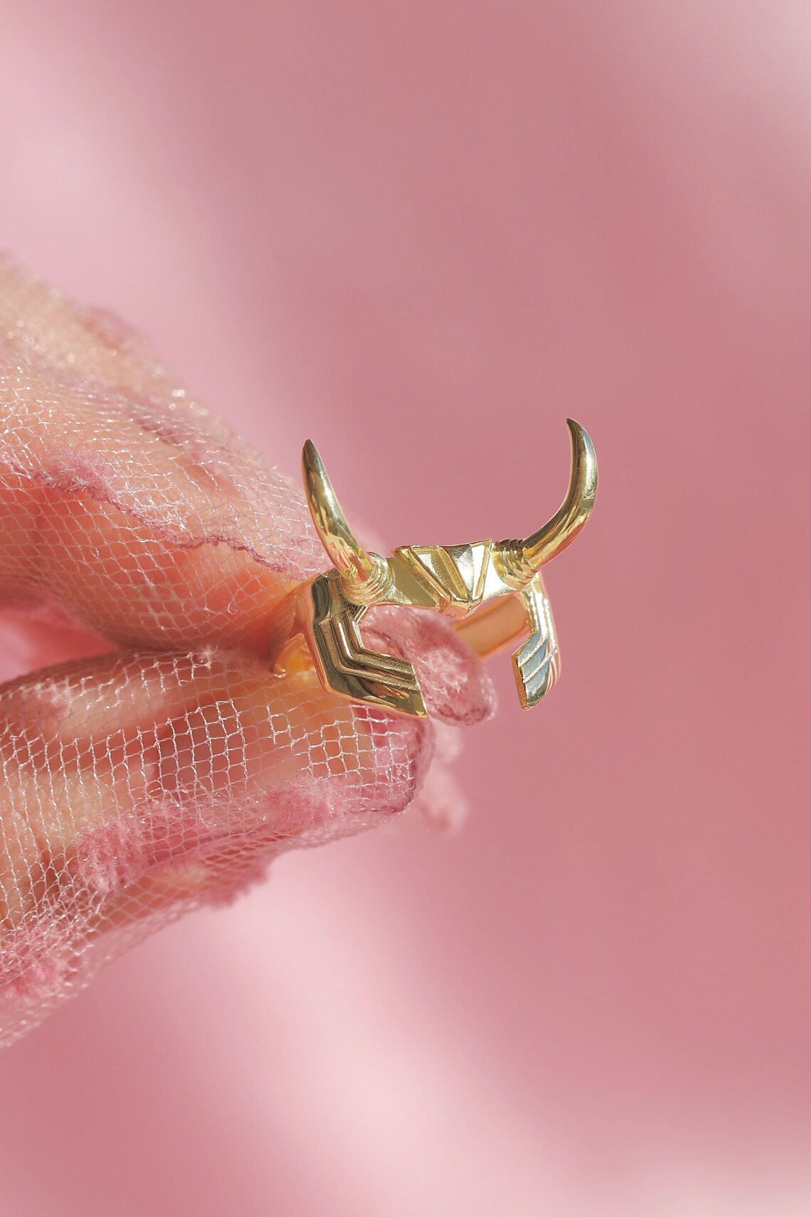 Inspired Loki Helmet Ring, Loki Horn Ring