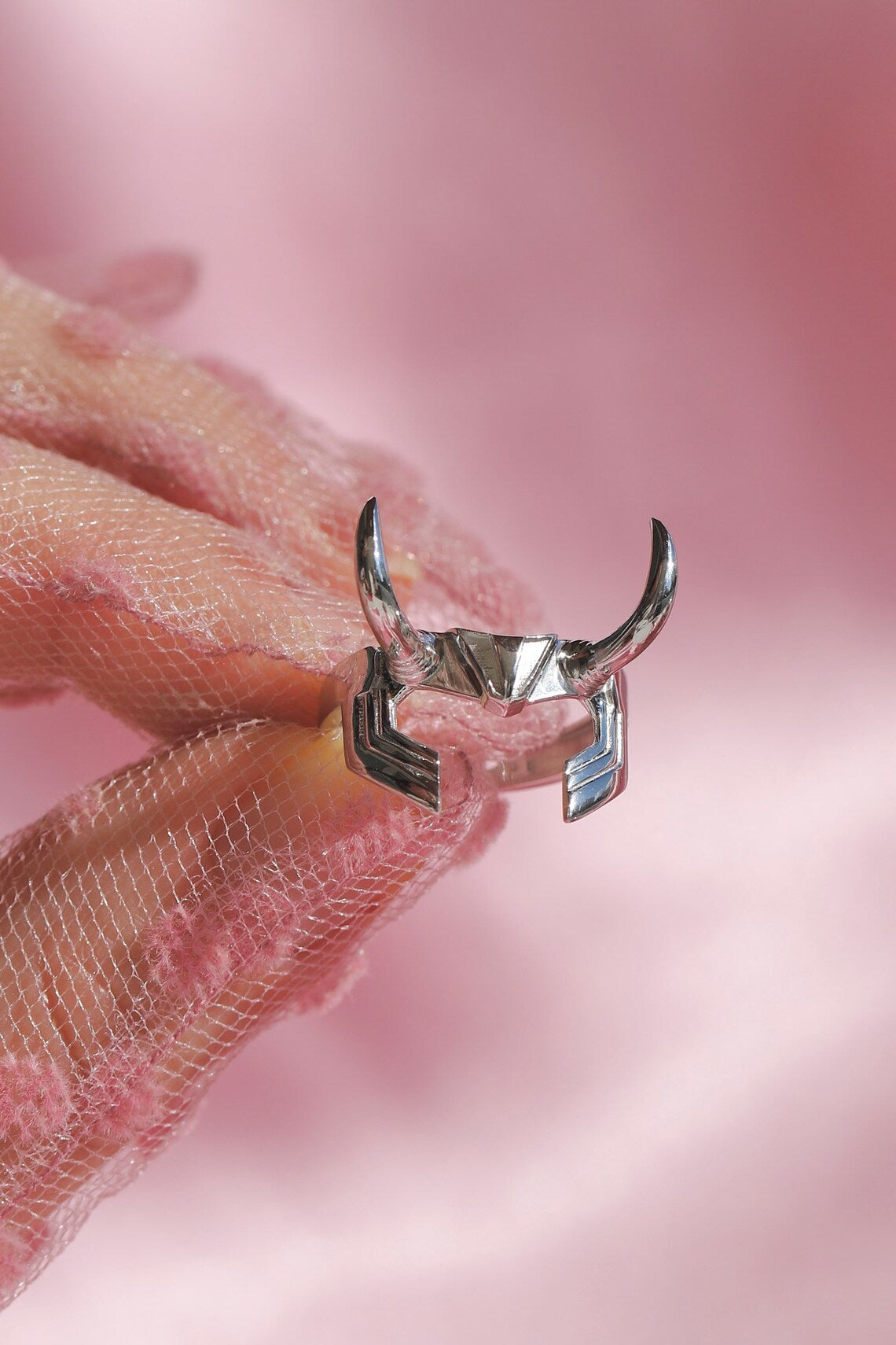 Inspired Loki Helmet Ring, Loki Horn Ring