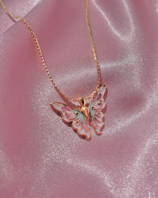 Magical Fairytopia Elina Butterfly Necklace Mariposa Necklace for Best Friend Gift