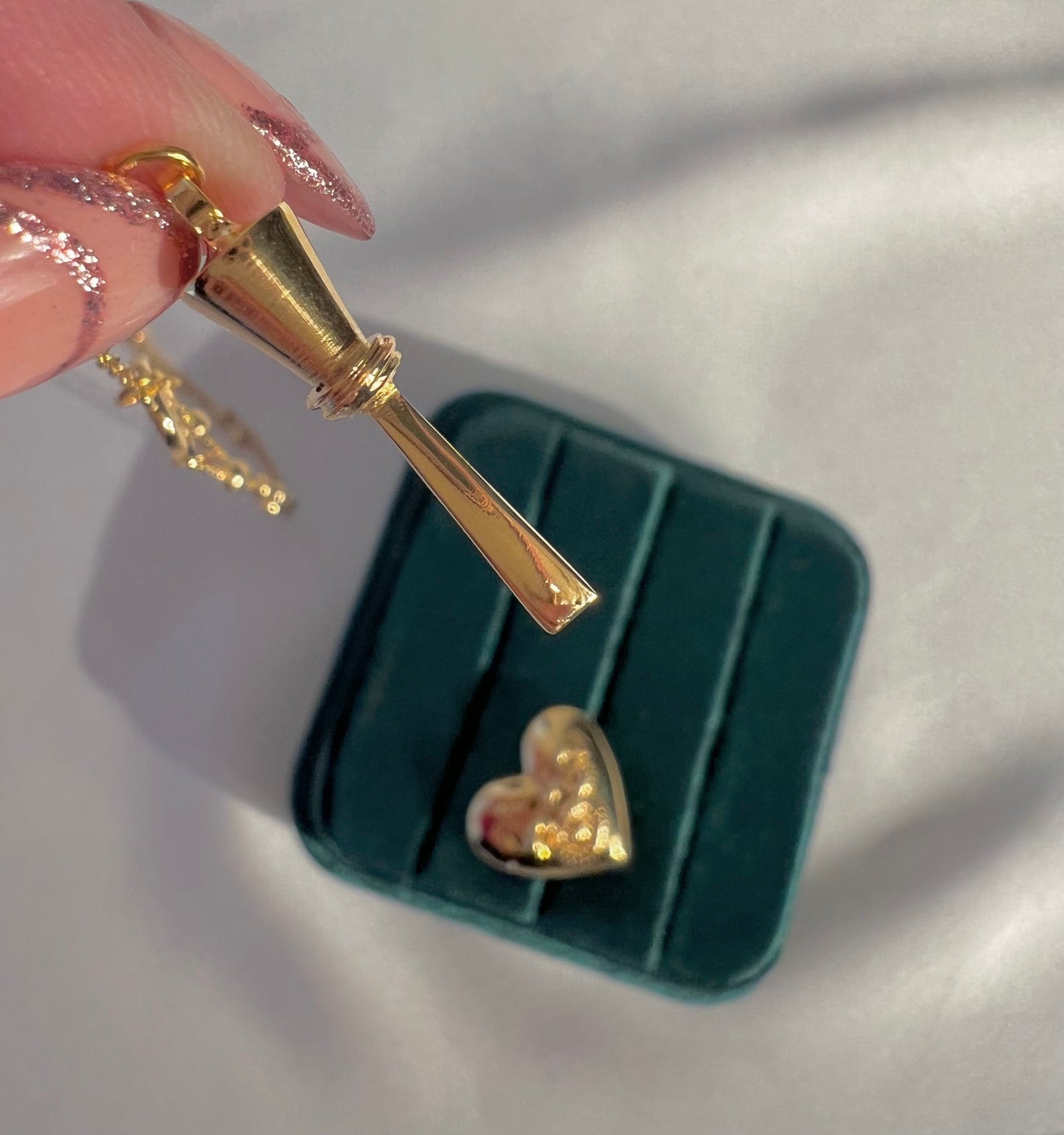 LDR style v.2 - Rosary Emerald Heart Necklace - Lana Dupe Necklace - Harry Styles - LDR Necklace