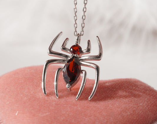 Spider Man Symbol Necklace-Spider Necklace -925 Sterling Silver Necklace